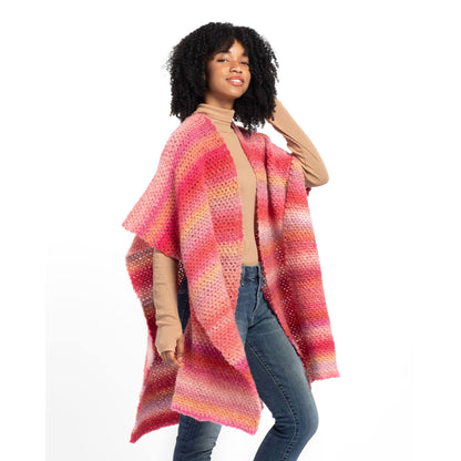 Caron Crochet Caught in a Haze Ruana Crochet Caught In A Haze Ruana made using Caron yarn