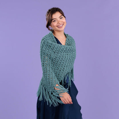 Caron Crochet Broomstick Lace Shawl Crochet Broomstick Lace Shawl made using Caron yarn
