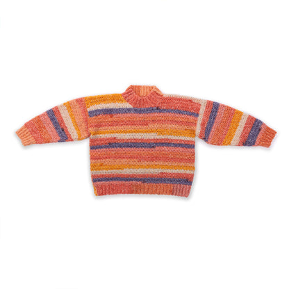 Caron Toffee Stripe Crochet Pullover Caron Toffee Stripe Crochet Pullover