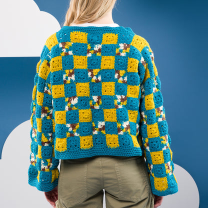 Caron Crochet Quilt Style Cardigan Caron Crochet Quilt Style Cardigan