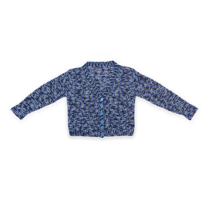 Caron Aurora Sheen Crochet Cardigan Ocean Wave