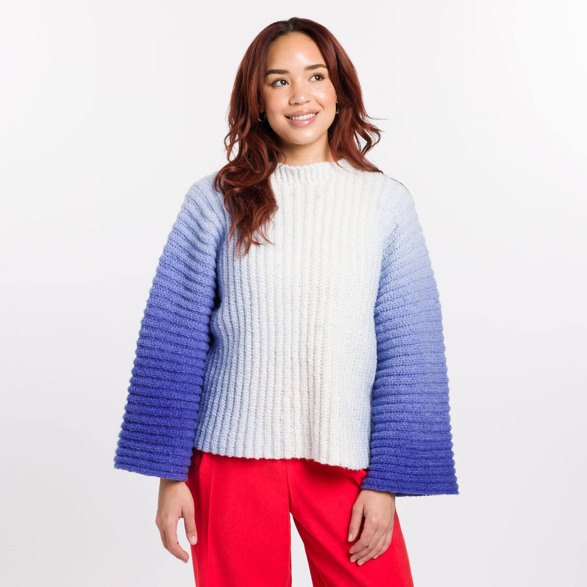 Side To Side Crochet Pullover made using Caron yarn