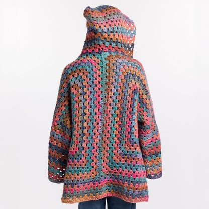 Caron Crochet Hooded Hexi Cardigan Crochet Hooded Hexi Cardigan made using Caron yarn