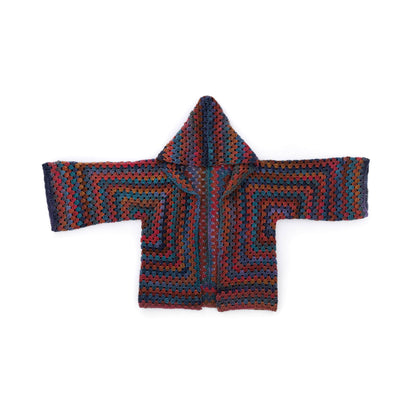 Caron Crochet Hooded Hexi Cardigan Crochet Hooded Hexi Cardigan made using Caron yarn