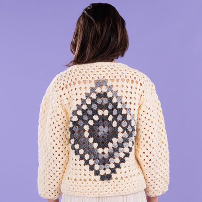 Caron Crochet Granny Square Sweater Crochet Granny Square Sweater made using Caron yarn