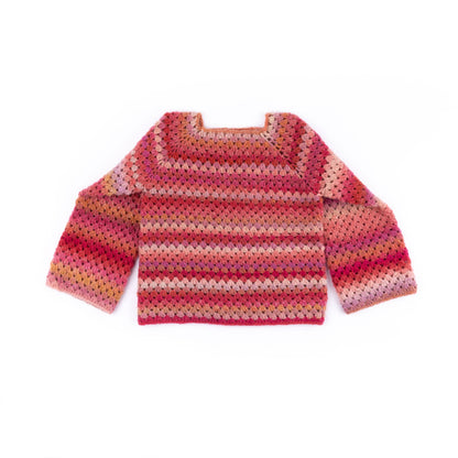 Caron Granny Stripes Top-Down Crochet Pullover Granny Stripes Top-Down Crochet Pullover made using Caron yarn