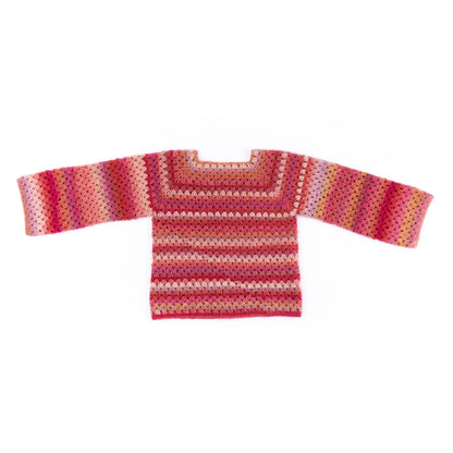 Caron Granny Stripes Top-Down Crochet Pullover Granny Stripes Top-Down Crochet Pullover made using Caron yarn