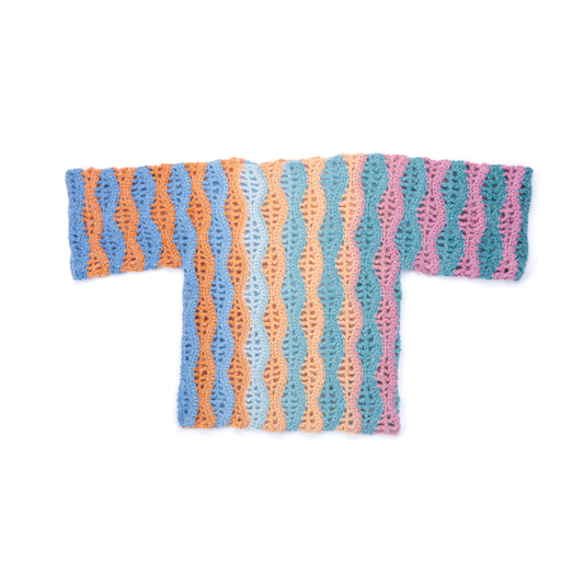 Side To Side Crochet Dolman made using Caron yarn