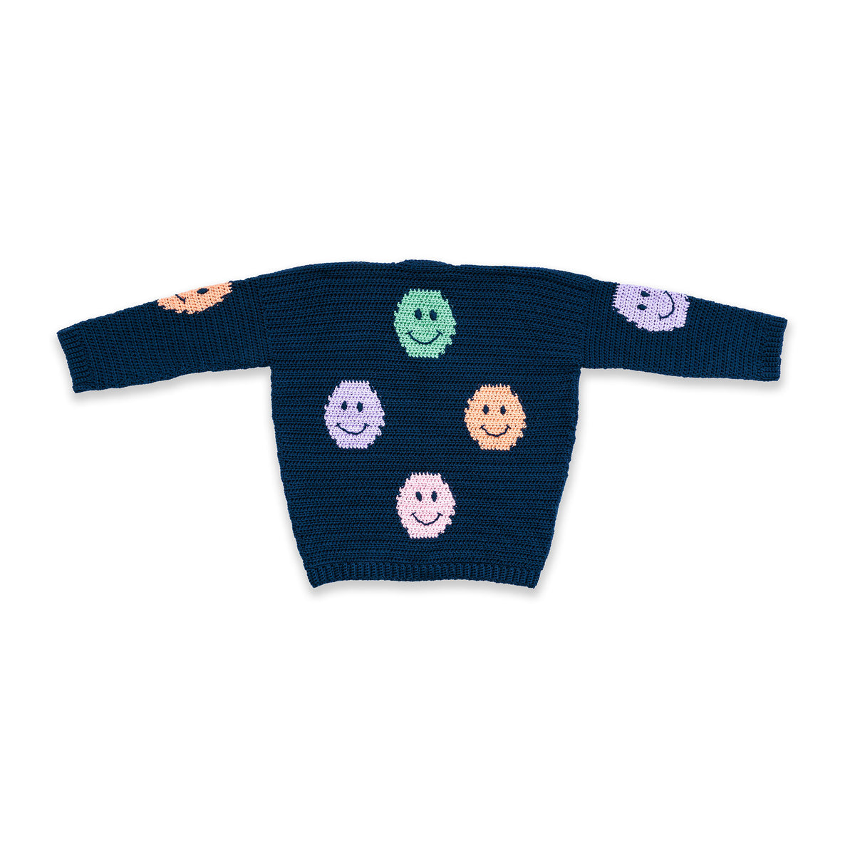 Crochet Big Smiles Big Cardigan made using Caron yarn