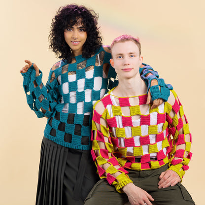 Caron Crochet Open Check Top All Variants