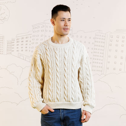Caron Cable Up Crochet Sweater Cable Up Crochet Sweater made using Caron yarn