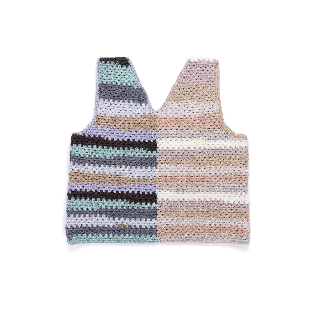 Crochet Taking Sides Tank made using Caron yarn