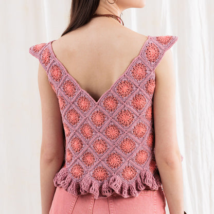 Caron Diagonal Motifs Crochet Tank Diagonal Motifs Crochet Tank made using Caron yarn