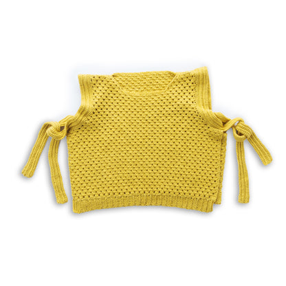 Caron Granny Stitch Crochet Side Tie Vest Autumn Gold
