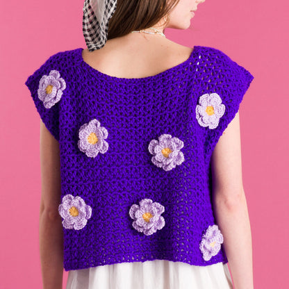Caron In Bloom Crochet Top In Bloom Crochet Top made using Caron yarn