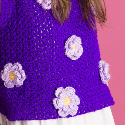 Caron In Bloom Crochet Top In Bloom Crochet Top made using Caron yarn