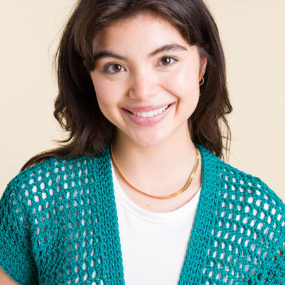Caron Meshy Crochet Cardigan Meshy Crochet Cardigan made using Caron yarn