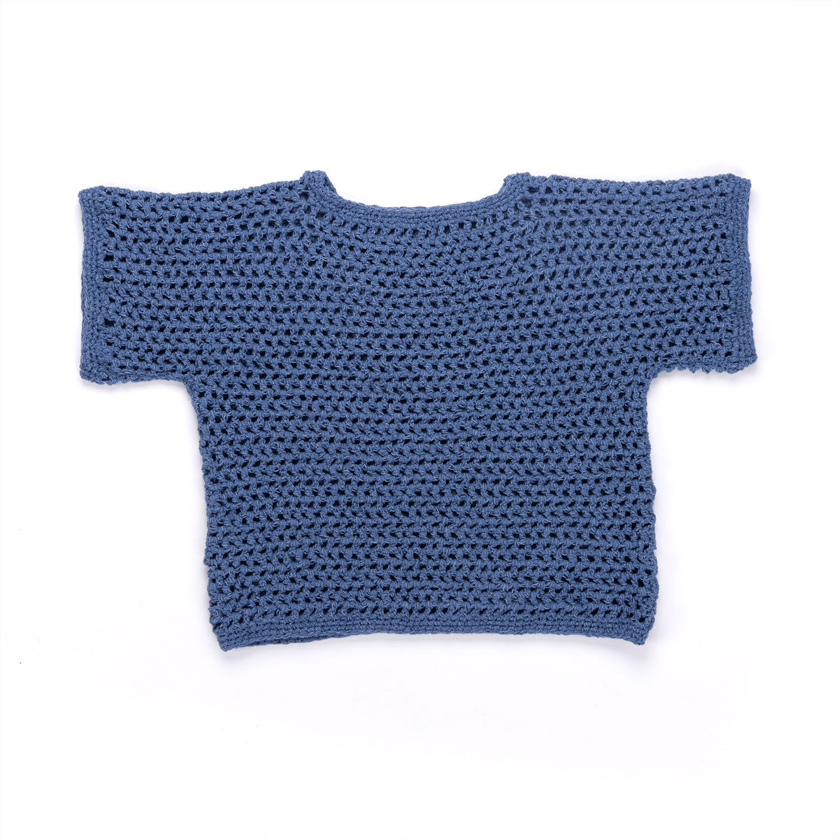 Crochet Mesh-Tastic Tee made using Caron yarn