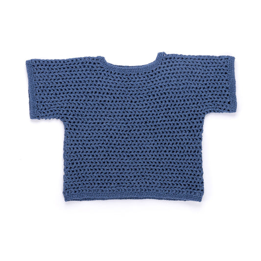 Crochet Mesh-Tastic Tee made using Caron yarn