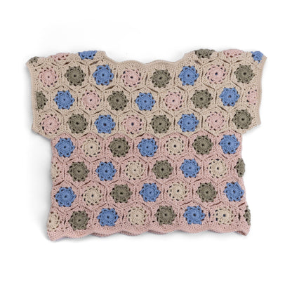 Caron Crochet Floral Motif Tee Crochet Floral Motif Tee made using Caron yarn