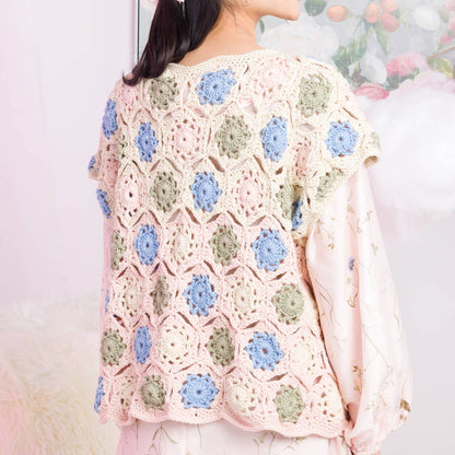 Caron Crochet Floral Motif Tee Crochet Floral Motif Tee made using Caron yarn