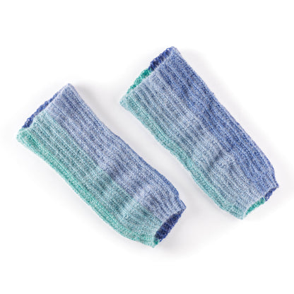 Caron Crochet Elbow Length Wrist Warmers Soft Stripes Legwarmers made using Crochet yarn
