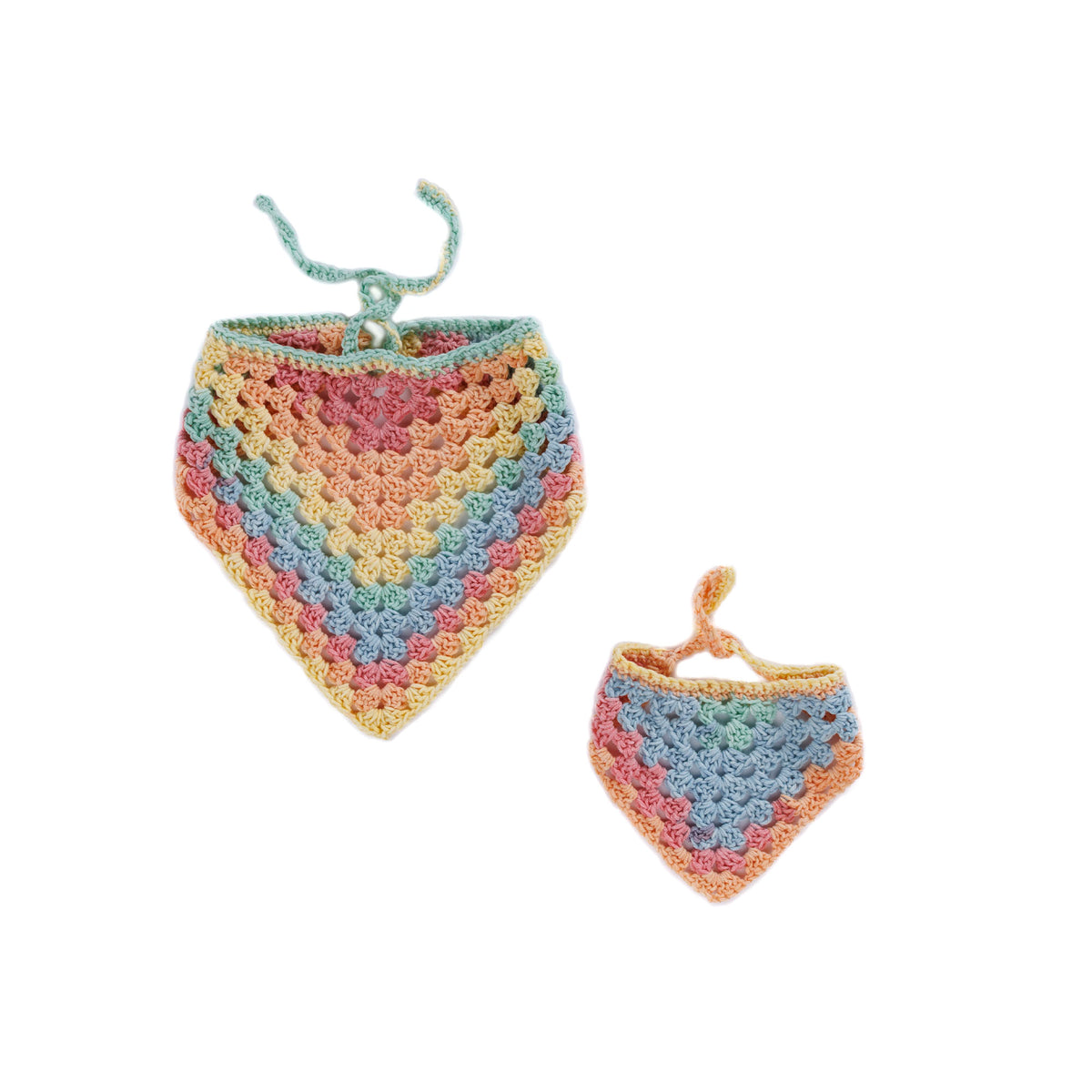 Crochet Cutie Kerchief made using Caron yarn