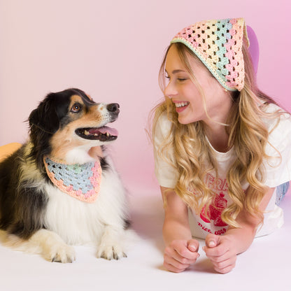 Caron Crochet Cutie Kerchief Crochet Cutie Kerchief made using Caron yarn