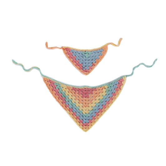 Crochet Cutie Kerchief made using Caron yarn