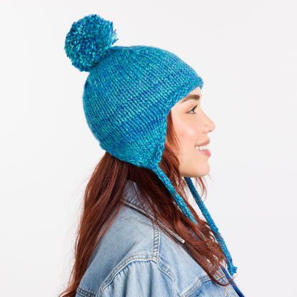Caron Knit Ear Flap Cozy Hat Knit Ear Flap Cozy Hat made using Caron yarn