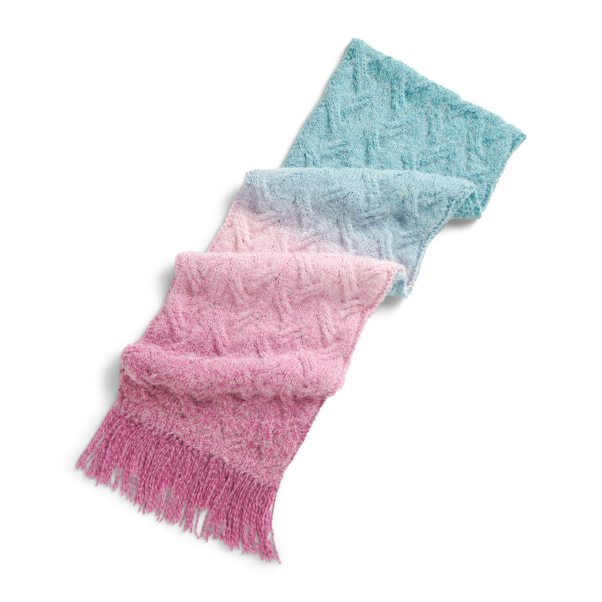 Knit Scarf made in Caron Colorama Halo Perfect Phasing Yarn