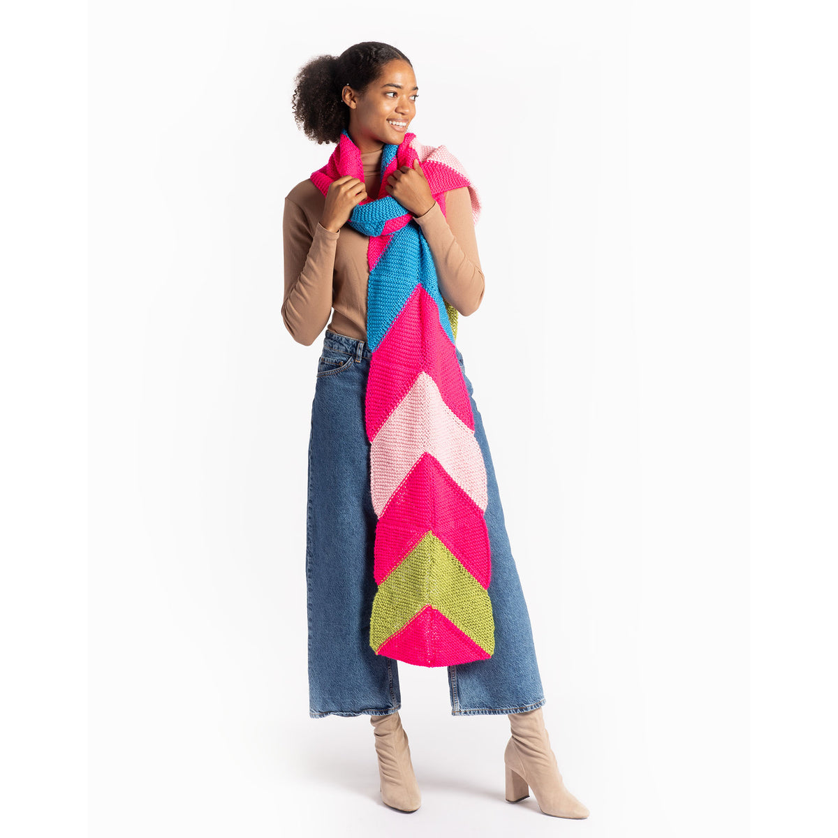Knit Scarf made in Caron Simply Soft Yarn