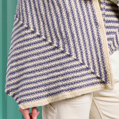 Caron Stripy Linen Stitch Knit Wrap Knit Wrap made in Caron Yarn