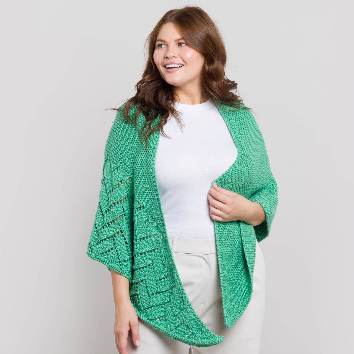 Luxurious Knit Shawl made using Caron yarn