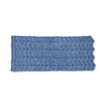 Caron Open Chevron Knit Shawl High Tide