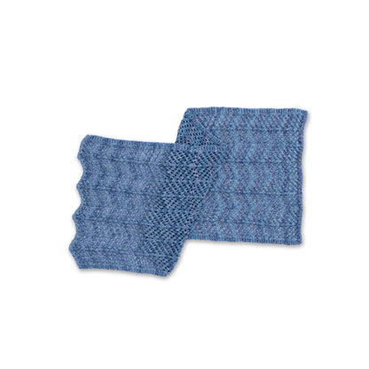 Caron Open Chevron Knit Shawl High Tide