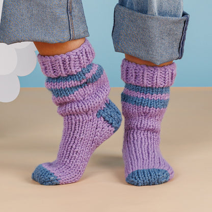 Caron Coziest Knit Slipper Socks Coziest Knit Slipper Socks made using Caron yarn