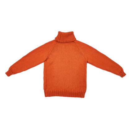 Caron Adult Knit Turtle Neck Pullover Pumpkin