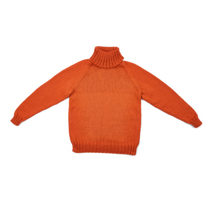 Caron Adult Knit Turtle Neck Pullover Pumpkin