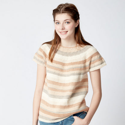 Caron Top Down Knit Pullover Top Down Knit Pullover Top made using Caron yarn