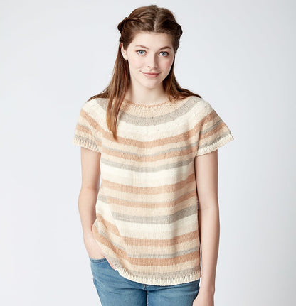 Caron Top Down Knit Pullover Top Down Knit Pullover Top made using Caron yarn