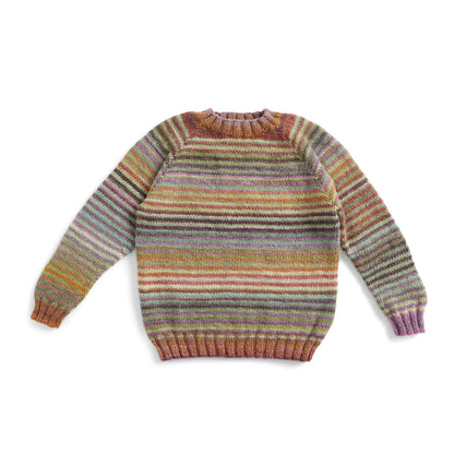 Caron Knit Striped Top Down Sweater Knit Striped Top Down Sweater made using Caron yarn