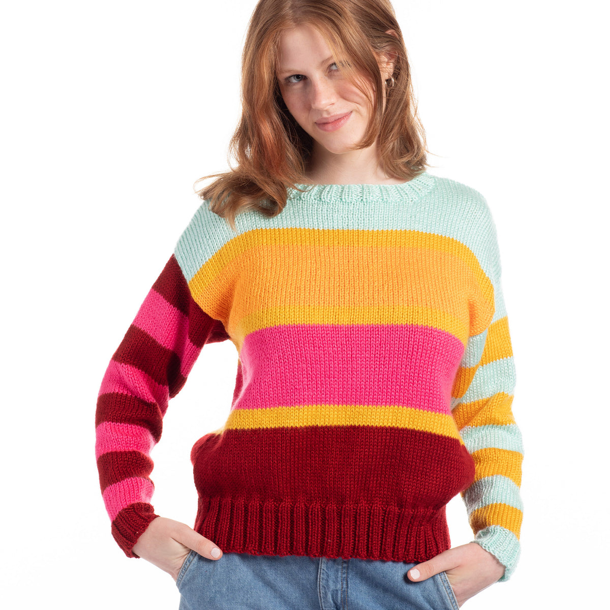 Knit Sweater made in Caron Yarn