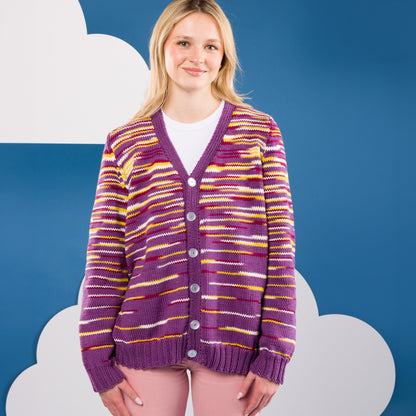 Caron Cottony Soft Knit Boyfriend Cardigan Caron Cottony Soft Knit Boyfriend Cardigan