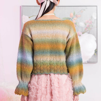 Caron Lace Hemmed Knit Pullover Lace Hemmed Knit Pullover made using Caron yarn