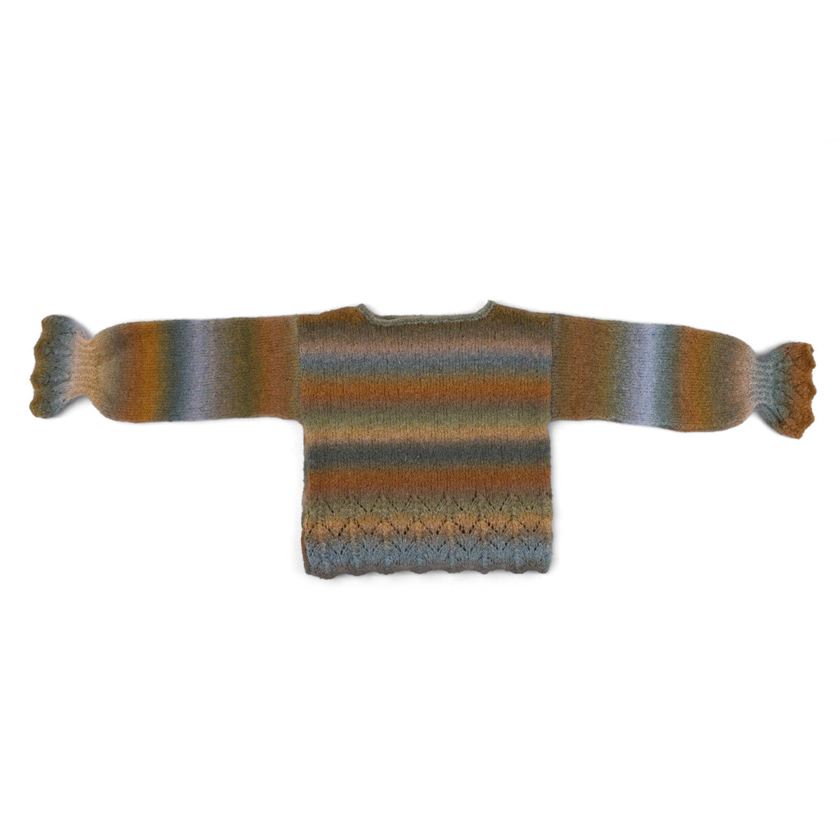 Lace Hemmed Knit Pullover made using Caron yarn