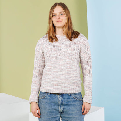 Caron Gayle's Cables Knit Pullover Gayle'S Cables Knit Pullover made using Caron yarn