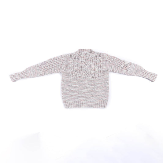 Gayle'S Cables Knit Pullover made using Caron yarn