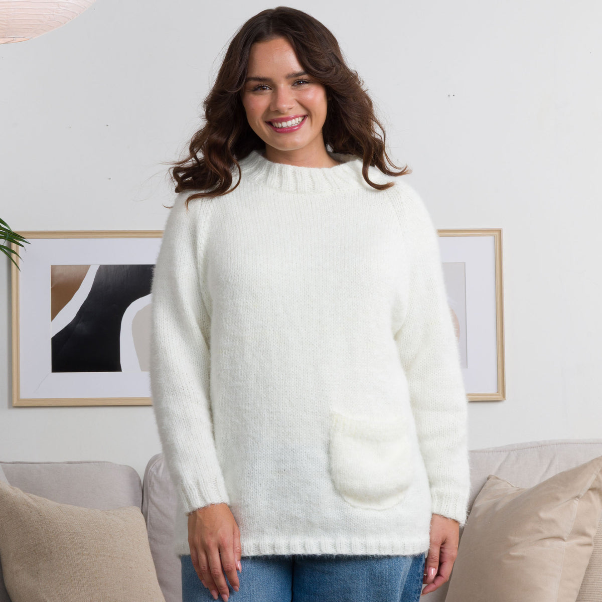 Dreamy Knit Pullover made using Caron yarn