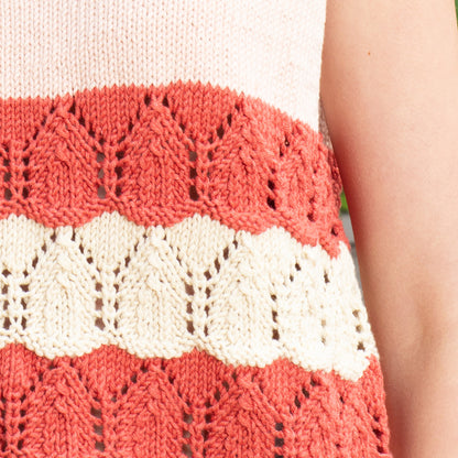 Caron Color Block Knit Tank Knit Tank made in Caron Colorama Bamboo Blend Yarn